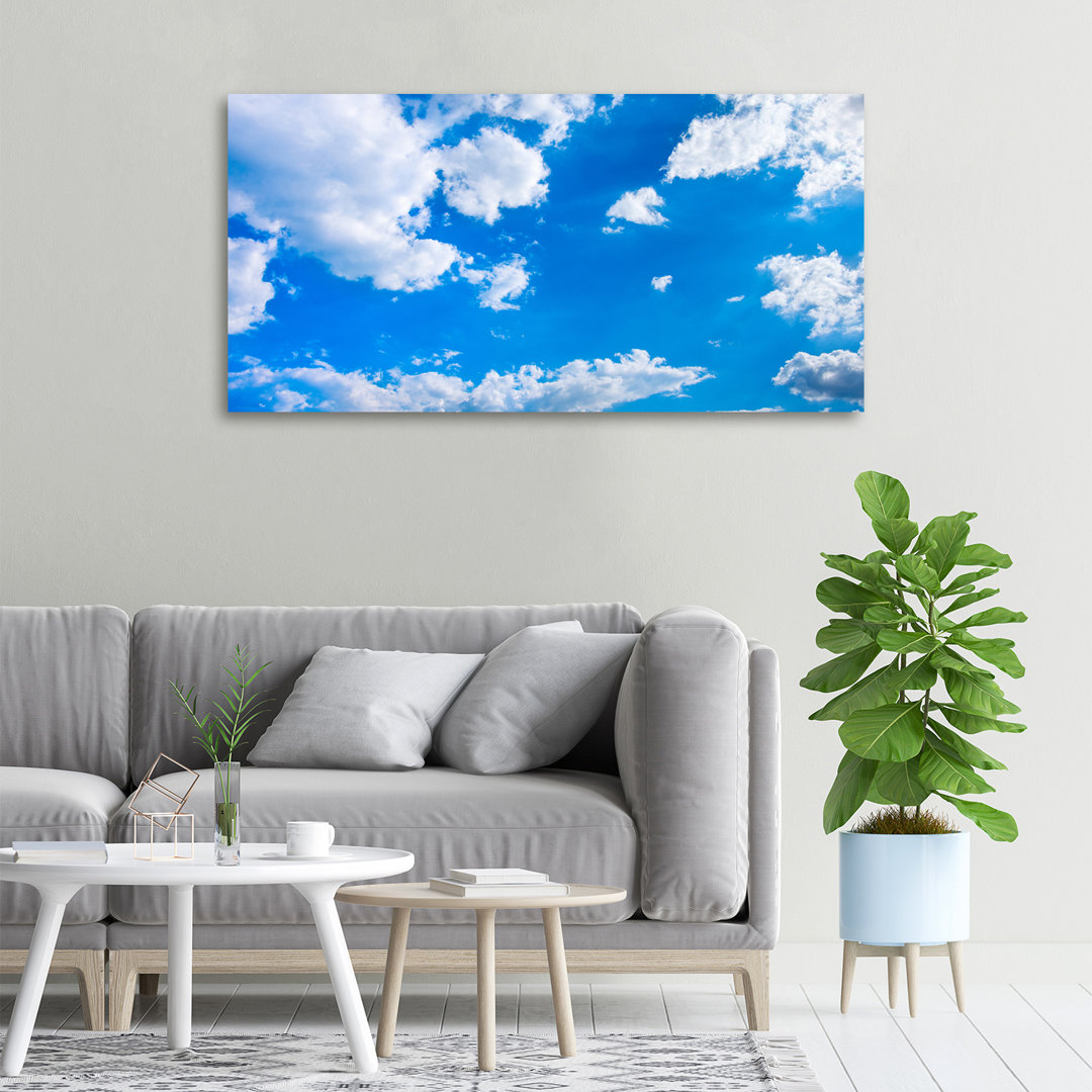 Leinwanddruck - Wandkunst - Drucke auf Leinwand - 100X50 Bildmotiv: Wolken am Himmel