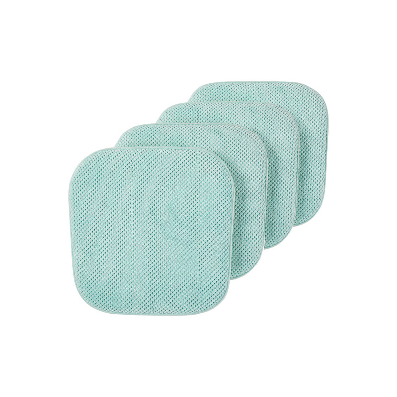 Outdoor 1.5'' Dining Chair Chair Pad, Aqua