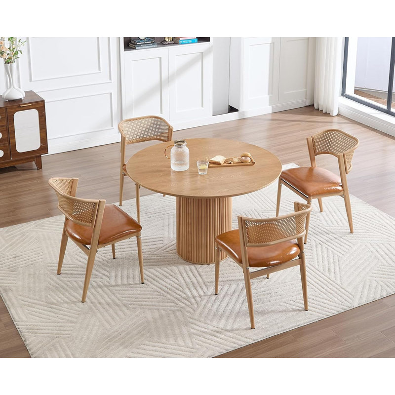 Upholstered Dining Chair, Brown, Brown