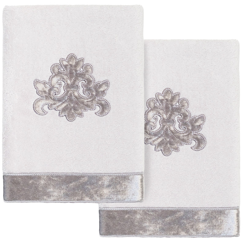  100% Turkish Cotton Hand Towel, Silver