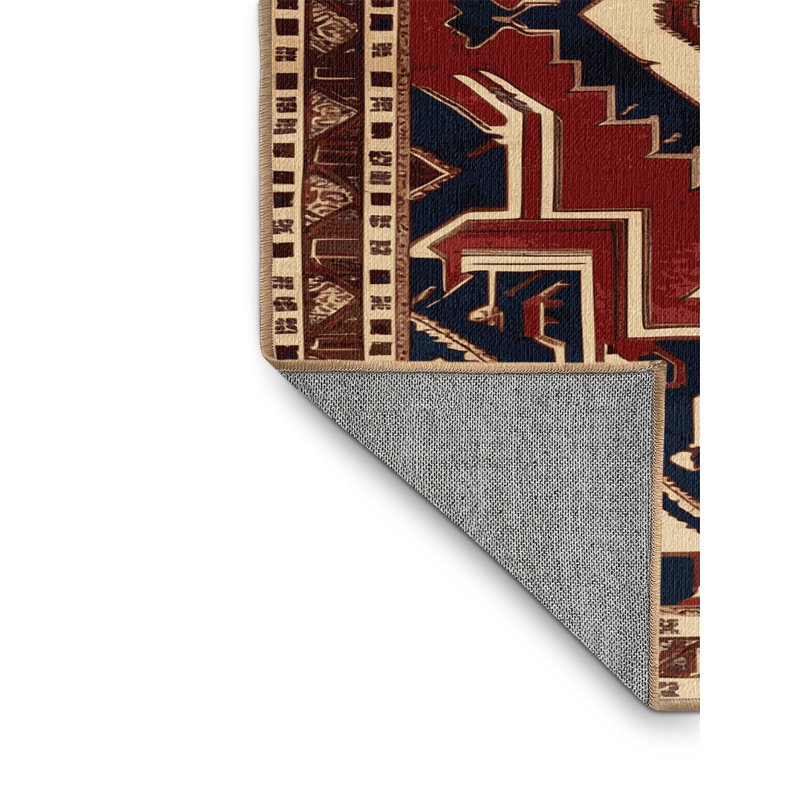 Tapis brun lavable à la machine, Rond 5 pi