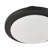 Simple Round Black Led Semi Flush Mount With Acrylic Shade