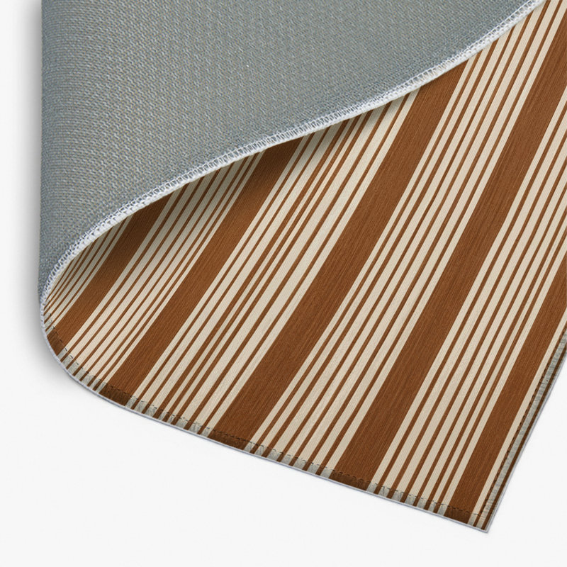 Tapis intérieur / extérieur beige HorizontalStripes, Rectangulaire 2 pi x 3 pi