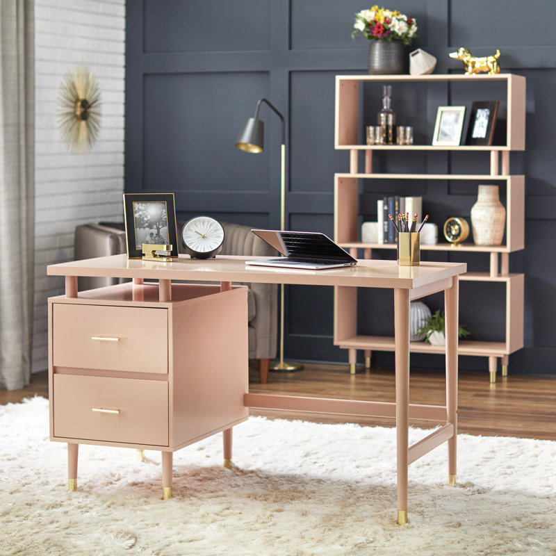 Camylle Writing Desk, Blush Pink
