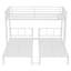 Lit superposé simple au-dessus de simple et simple TG pour 3 personnes, lit superposé robuste pour enfants avec garde-corps, blanc
