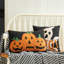 Coussin 18 po L citrouille d'Halloween crocheté