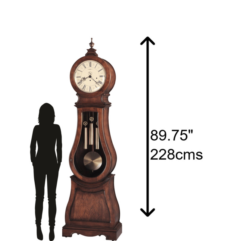 Arendal 89.75" Wood Grandfather Clock