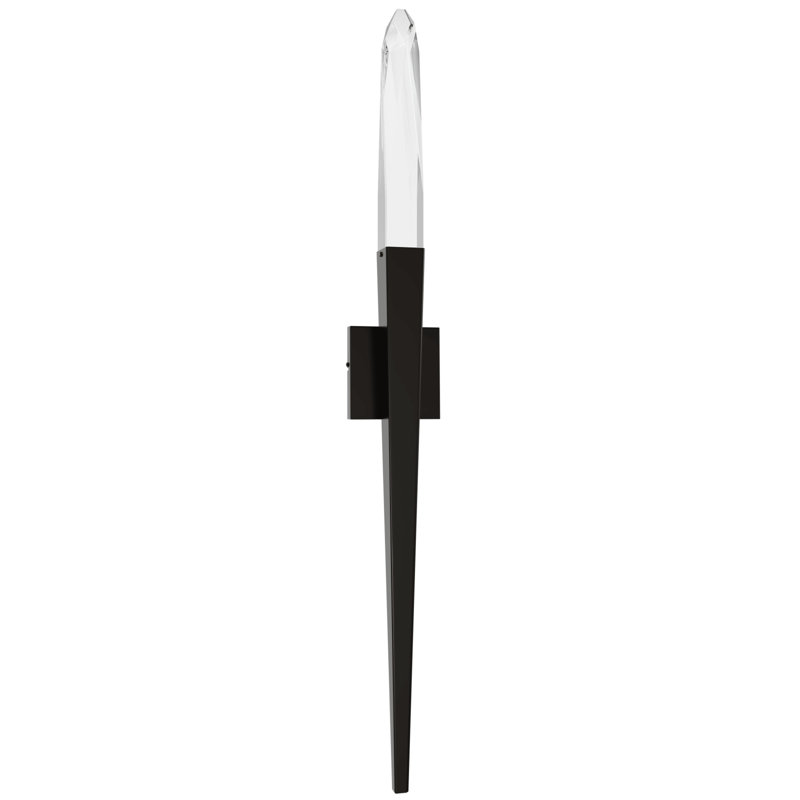 Aspen Collection Clear Crystal Wall Sconce, Bronze