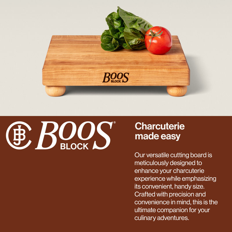 BoosBlock® John Boos Square 1.5" Edge Grain Maple Cutting Board, 12" W x 12" L