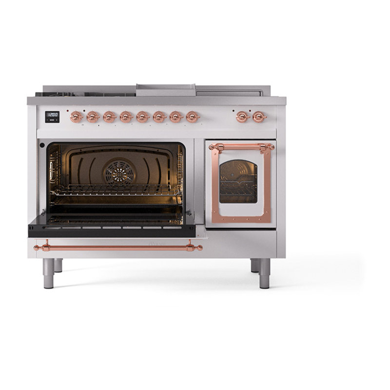 ILVE Nostalgie II Noblesse 48 inch Dual Fuel Range, Natural Gas, Copper
