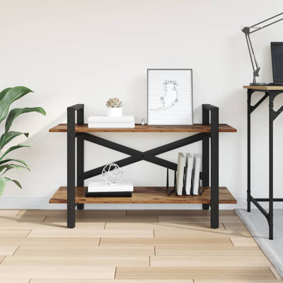 64cm H x 100cm W Steel Etagere Bookcase