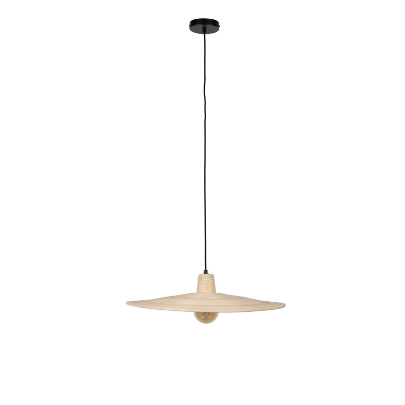 Luminaire suspendu conique à 1 lumière Balance, Beige, Beige, L 24 po x P 24 po