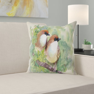 Animal Painting Birds of Spring Pillow