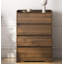 Commode 4 tiroirs, commode sans poignée, commode pour chambre 100% imperméable, armoire en bois moderne avec cadre robuste pour le salon, l'entrée, la chambre à coucher, le couloir, le bureau