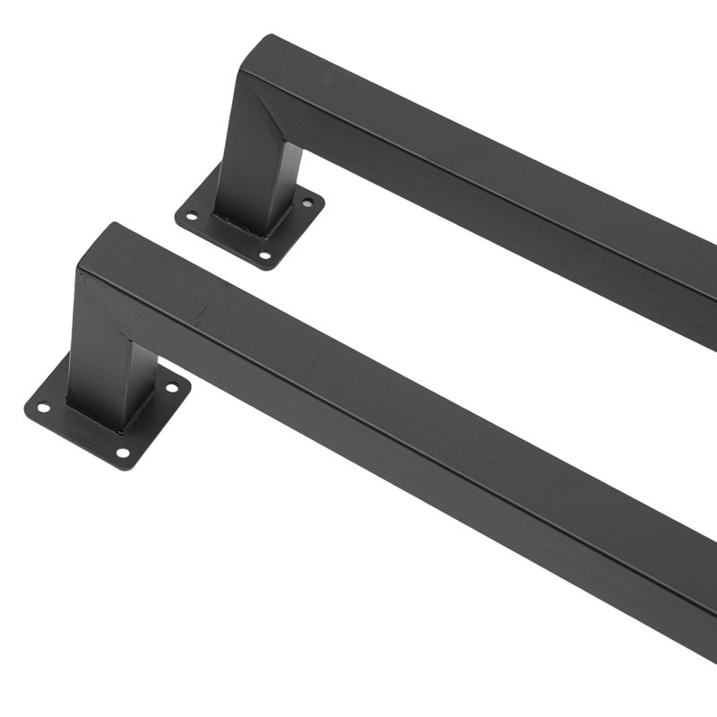 Side Mount Stair Railing Hand Rail Guardrail Decorative Railing, Black