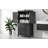 Bathroom Storage Cabinet, Cabinet With Two Doors And Drawers, Adjustable Shelf, MDF Board, Black-888374118