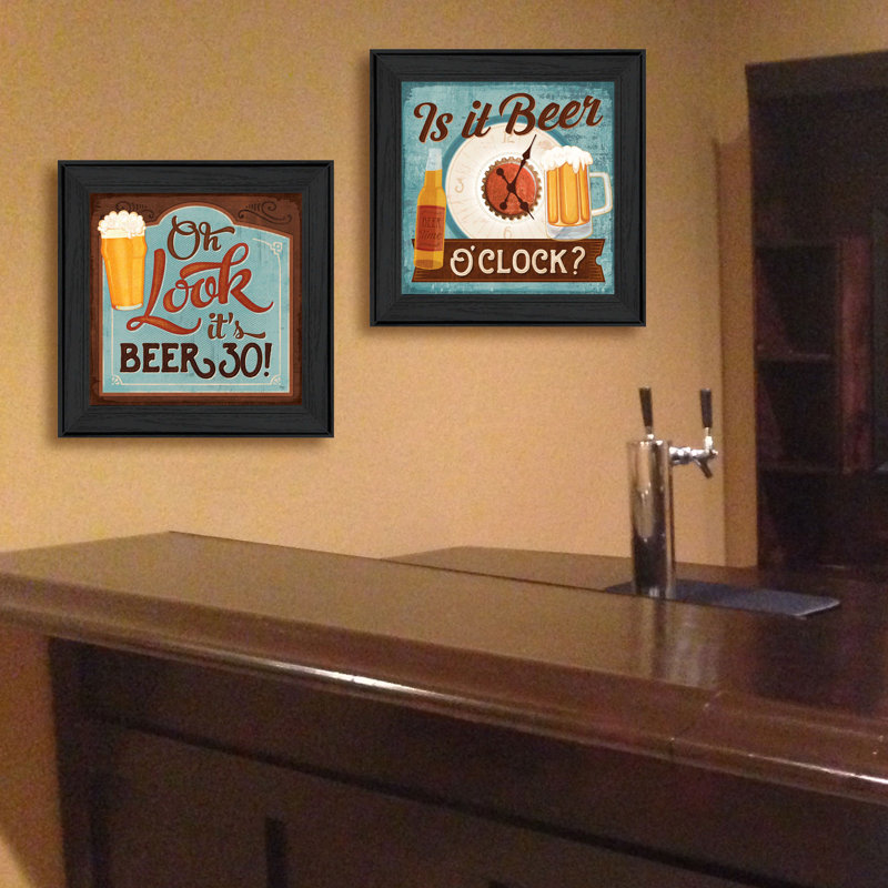 Décoration murale encadrée 2 pièces Beer O'loge