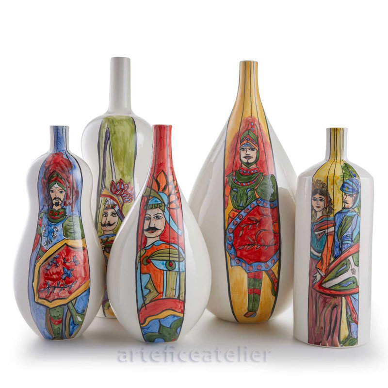 Chandrell Handmade Ceramic Table Vase, 20cm H x 9cm W x 9cm D