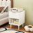 22.83'' H Modern White Nightstand with One Drawer and Open Shelf, Gold - Accented Handle, Ideal for Bedroom Decor