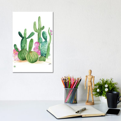 Cactus 1 Piece Wrapped Canvas Painting