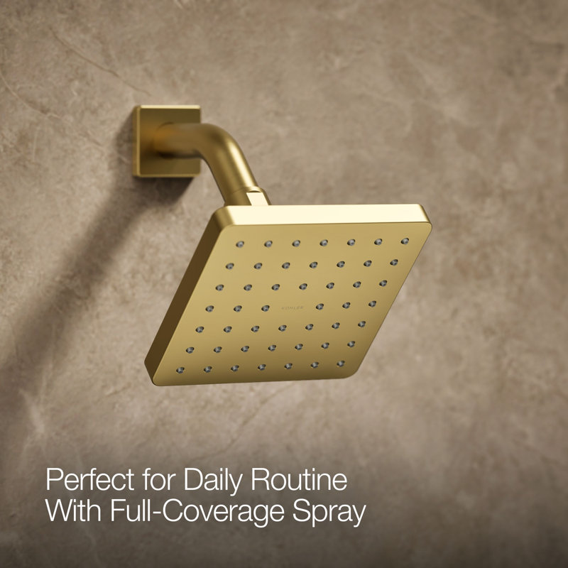 Honesty Rite-Temp Bath and Shower Trim with 1.75 Gpm Showerhead and Lever Handle, Vibrant Brushed Moderne Brass