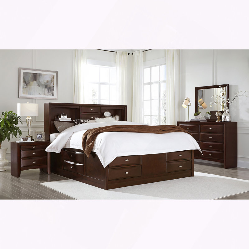 Table de chevet Lucille Merlot, Brun