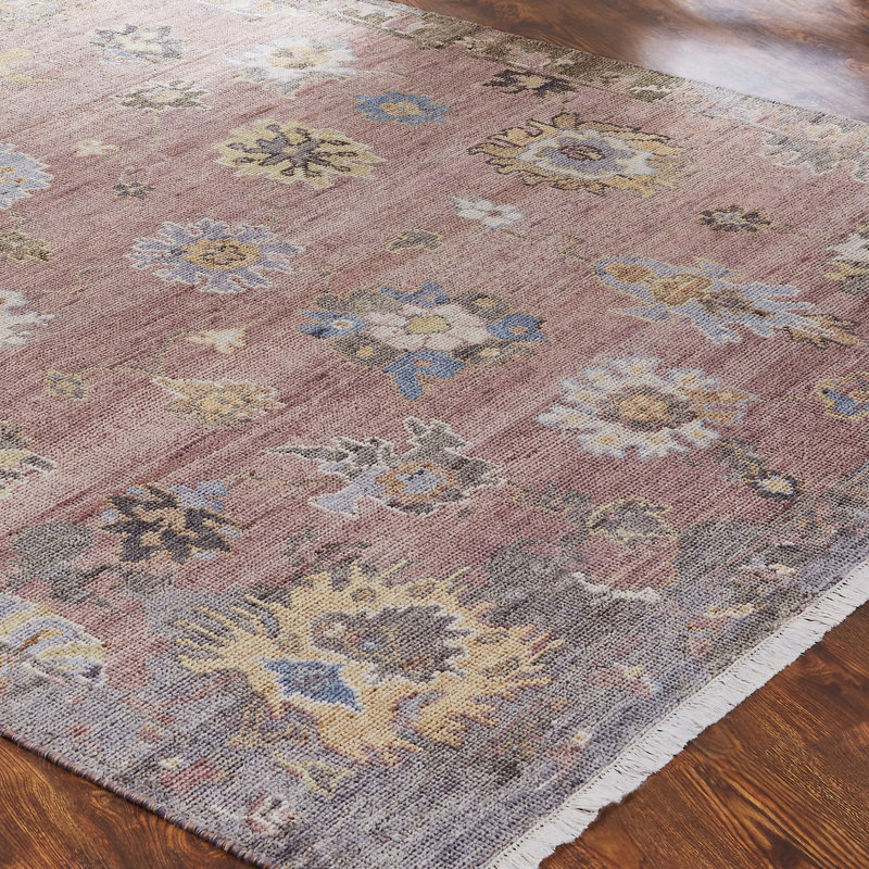 Fozie Handmade Wool Oriental Area Rug, Rectangle 4' x 6'