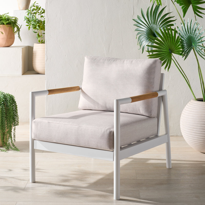 Berg Aluminum And Teak Patio Chair