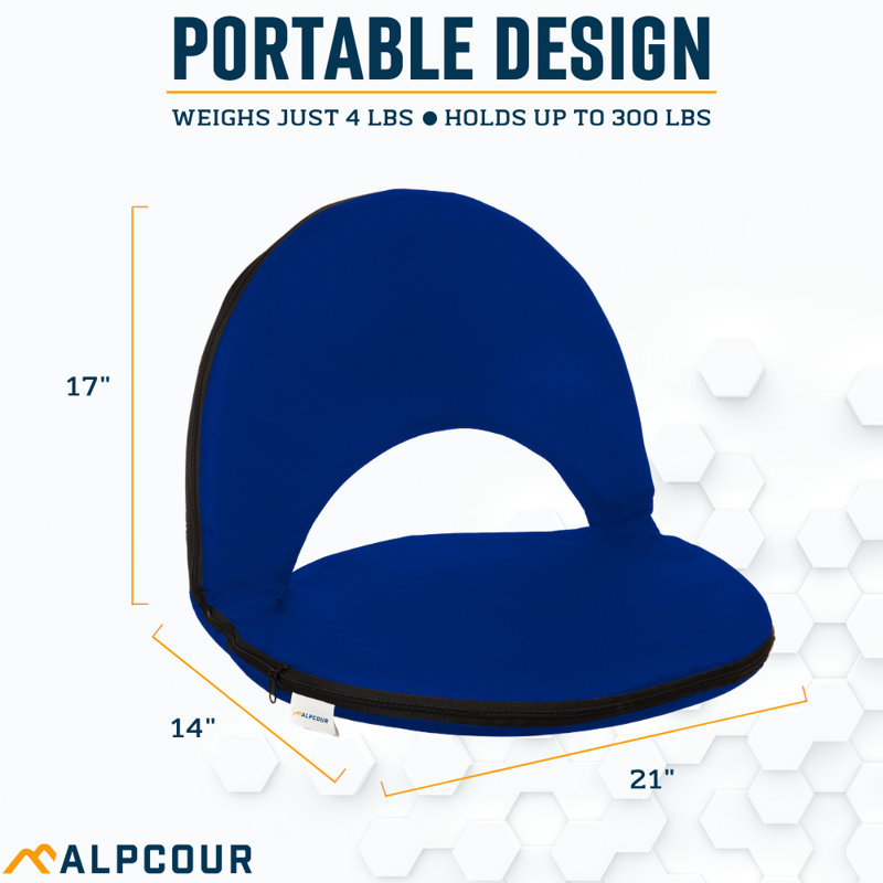 Demos Folding Stadium Seat, Royal Blue