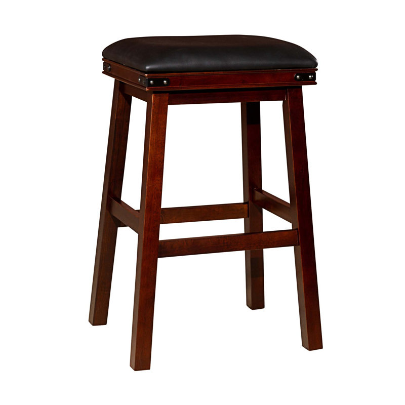 Tabouret de comptoir court Kyriel 30, Espresso, Noir
