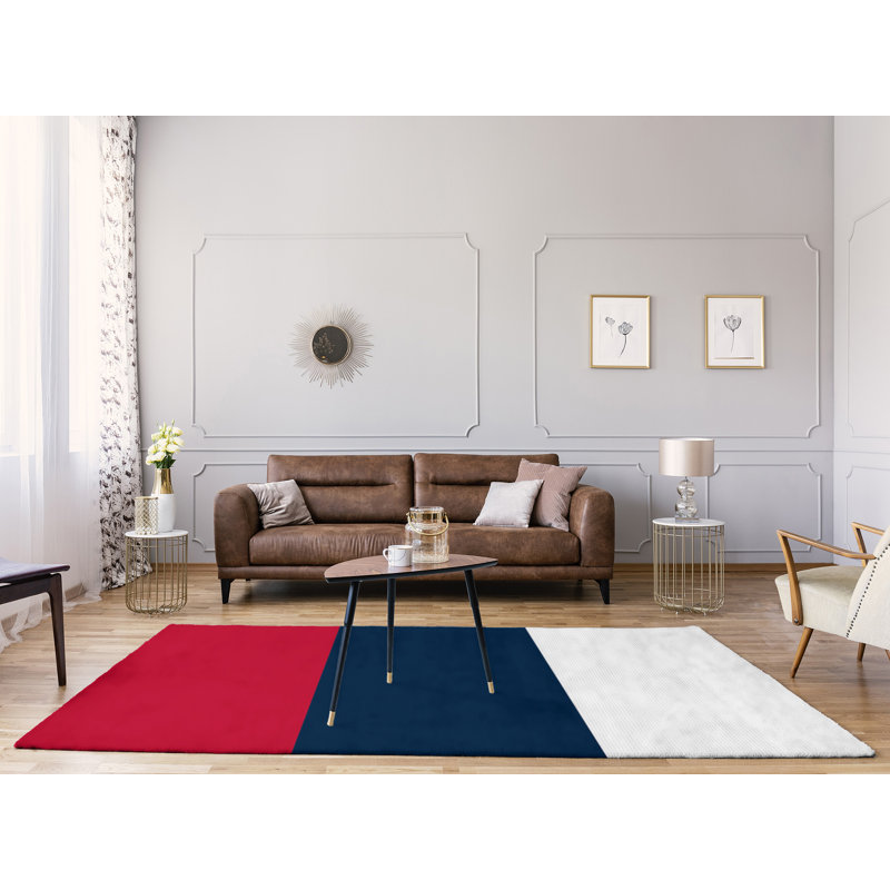 Tapis en poly-rayures de football new england, Rectangle 9 pi x 12 pi