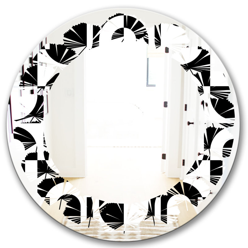 Miroir mural sans cadre moderne à motif géométrique viii, 23,6 po x 23,6 po
