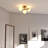 Evan 13-In W Gold Brass Contemporary Semi Flush Mount Ceiling Light Fixture White Frosted Globes