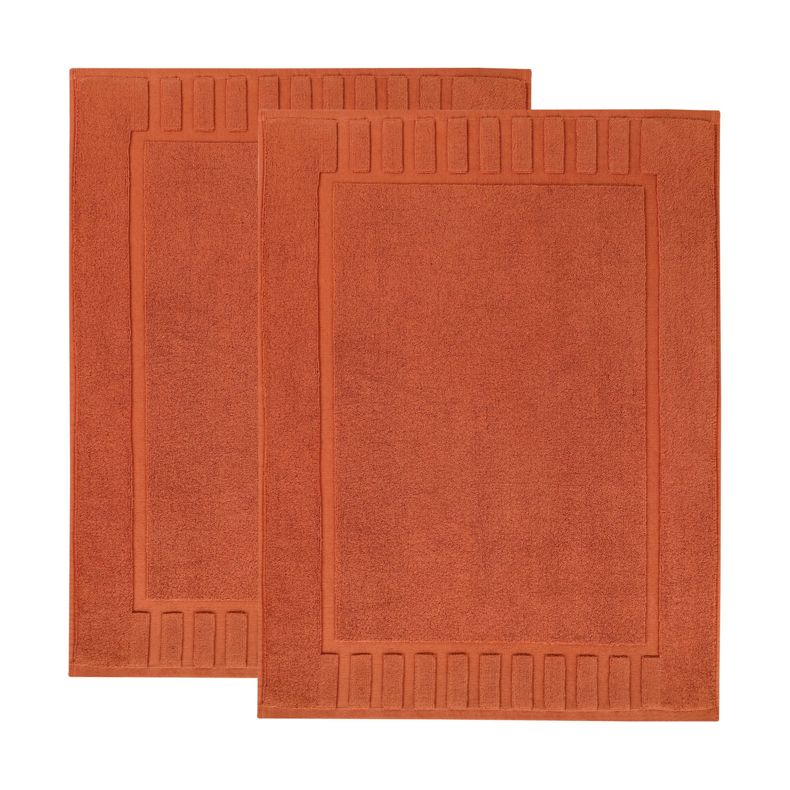 Pardue Cotton Bath Mat, Copper, Geometric
