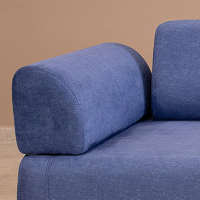 Canapé-lit rembourré 86,6 po Haylo, 100 % polyester bleu