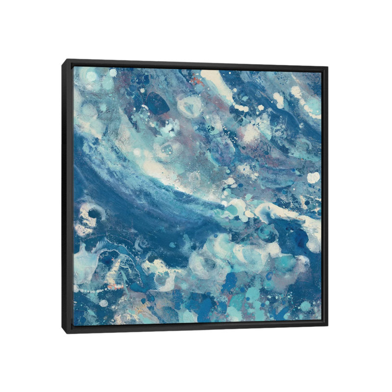 Eau IV, reproduction d'art sur toile tendue, H 18 po x l 18 po x P 1,5 po, Toile avec cadre noir, Pas de tapis
