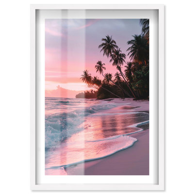 «Beautiful Sunset Beach», photographie de voyage, boîte-cadre par Notoriart