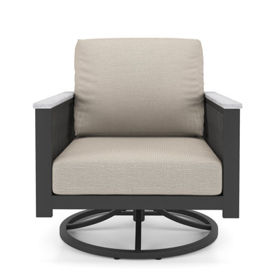 Townsend Outdoor Townsend Swivel Rocker Metal Chair with Cushion by Birch Lane