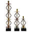11.42'' Agate/Metal/Crystal Tabletop Candlestick