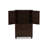 Baxton Studio Winda Dark Brown Shoe Storage Cabinet With 4 Doors and 6 Shelves 48.17" H