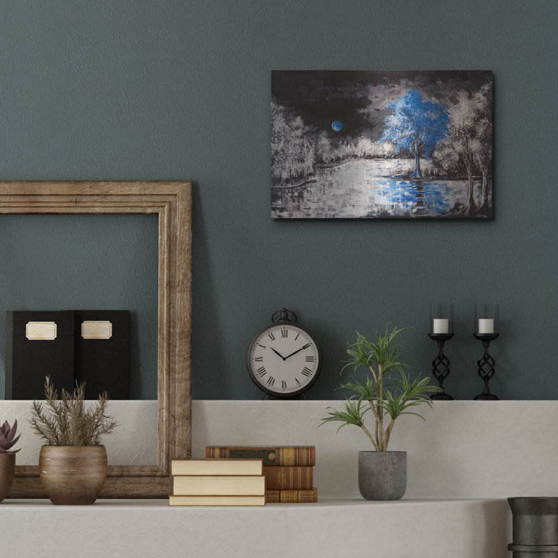 «Blue Moon» par Luxe Metal Portfolio, H 12 po x l 16 po