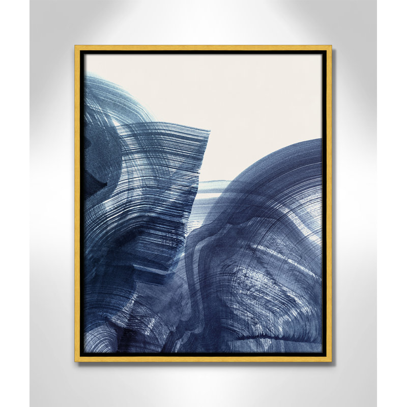 Indigo Crescendo II Print by , 21.5" H x 17.5" W, Gold Floater