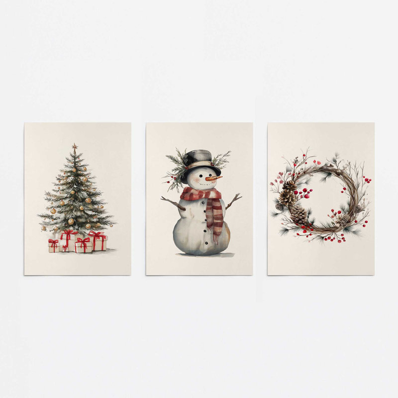 Jolly Little Trio, ensemble de 3 reproductions d'art