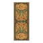 Tapis vintage Luna Moth Celestial Botanical, lavable à la machine, orange et vert, avec envers antidérapant-529839364