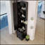 Longueur 11,8 po x largeur 15,7 po x hauteur 63 po Armoire à miroir simple et élégante, armoire pleine grandeur, très grand miroir, rangement multicouche à grande capacité, à utiliser seul ou en combinaison avec meuble-lavabo