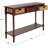 Home Collection Christa Cherry 3-Drawer Storage Console Table