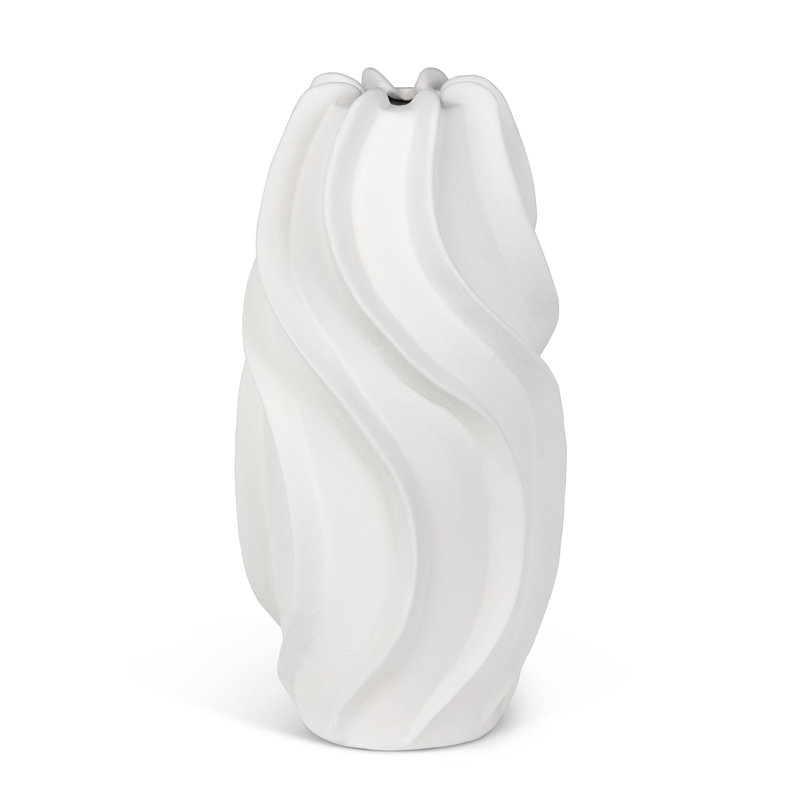 Vase Wave, grand, blanc mat, Haute, Blanc mat