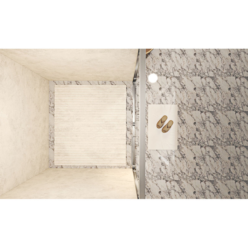 Double Sliding Shower Door, Brushed Nickel