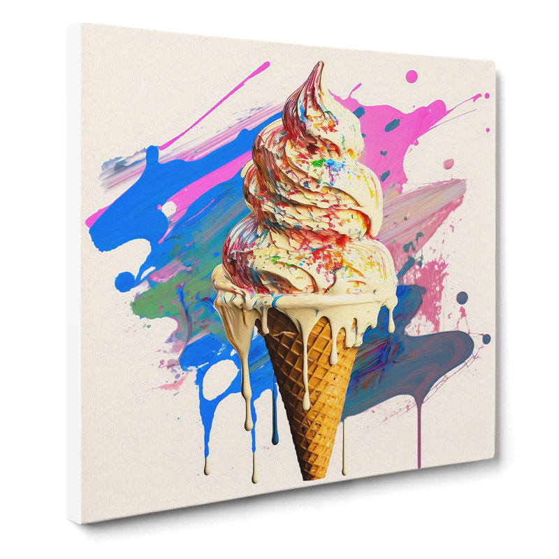 Ice Cream Gestural Art - Print
