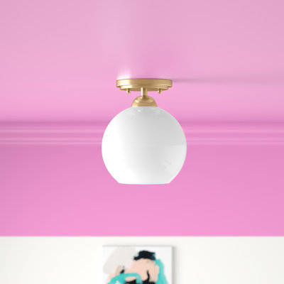 Plafonnier semi-encastré 1 lumière Alayna 7,38 po